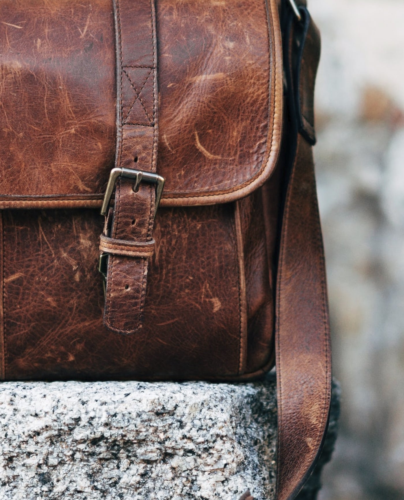 Leather Coasters — Cognac